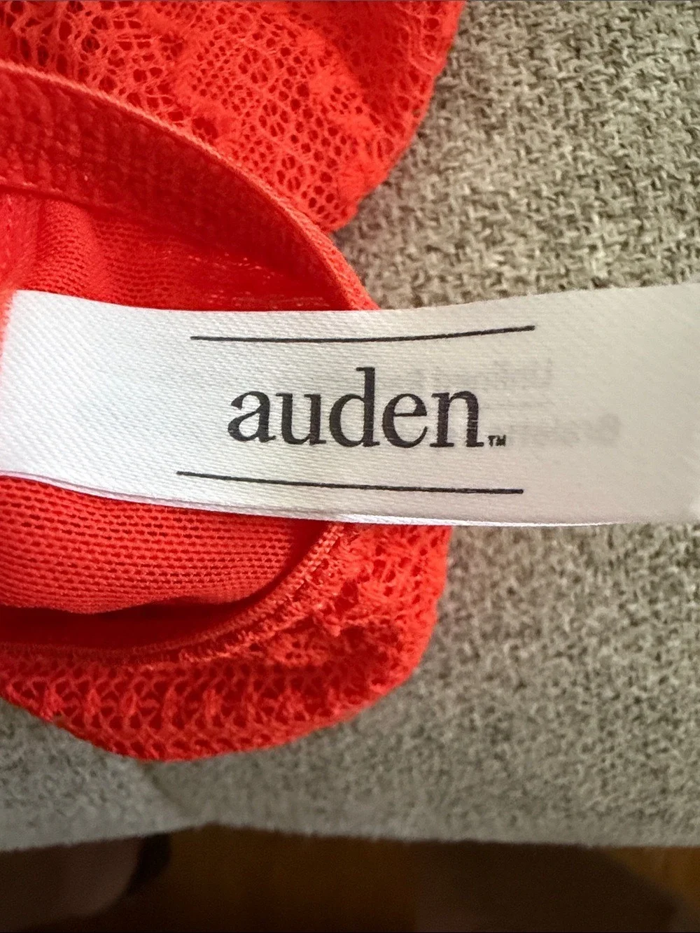 Auden Bright Orange High Apex Racerback Lace Bralette – XS